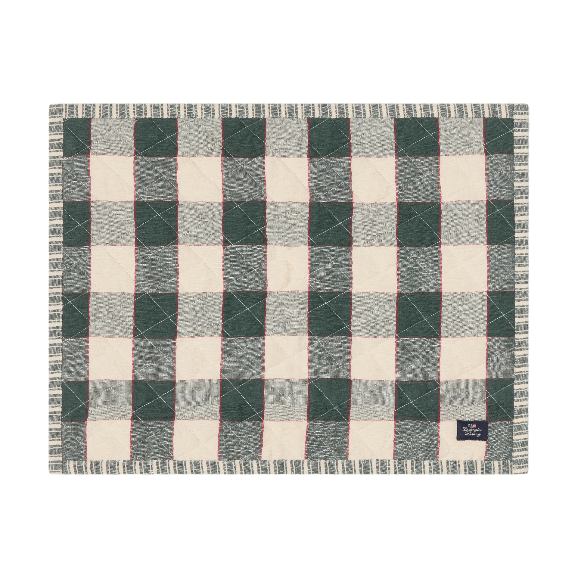 Tikatttu kaksipuolinen pöytätabletti, Green–Light beige–red, 35x45 cm Lexington