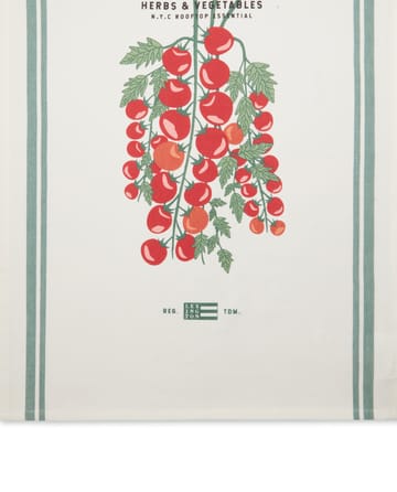 Tomato keittiöpyyhe 50 x 70 cm - Valkoinen-punainen - Lexington