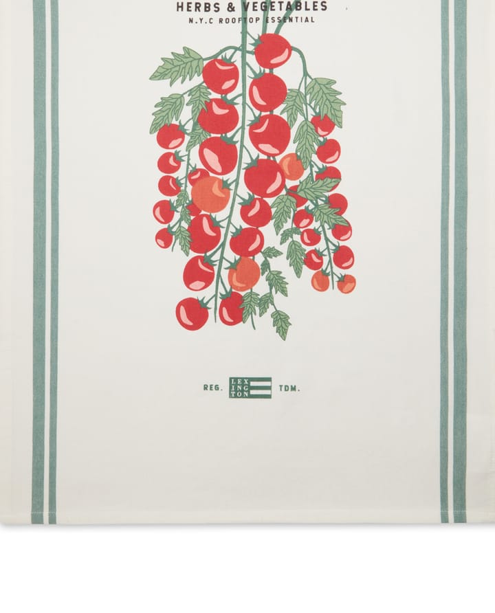 Tomato keittiöpyyhe 50 x 70 cm - Valkoinen-punainen - Lexington