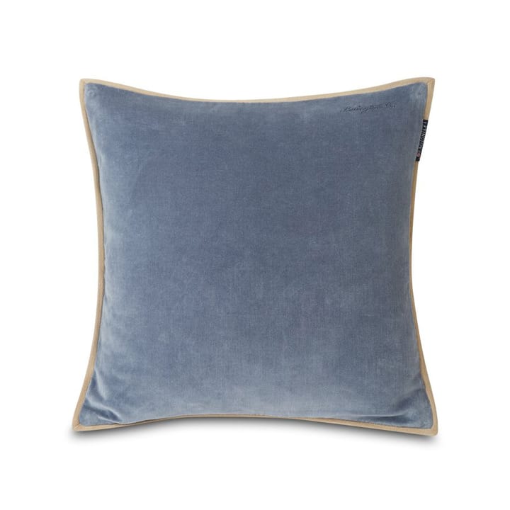 Velvet tyynynpäällinen reunalla 50 x 50 cm - Steel blue - Lexington