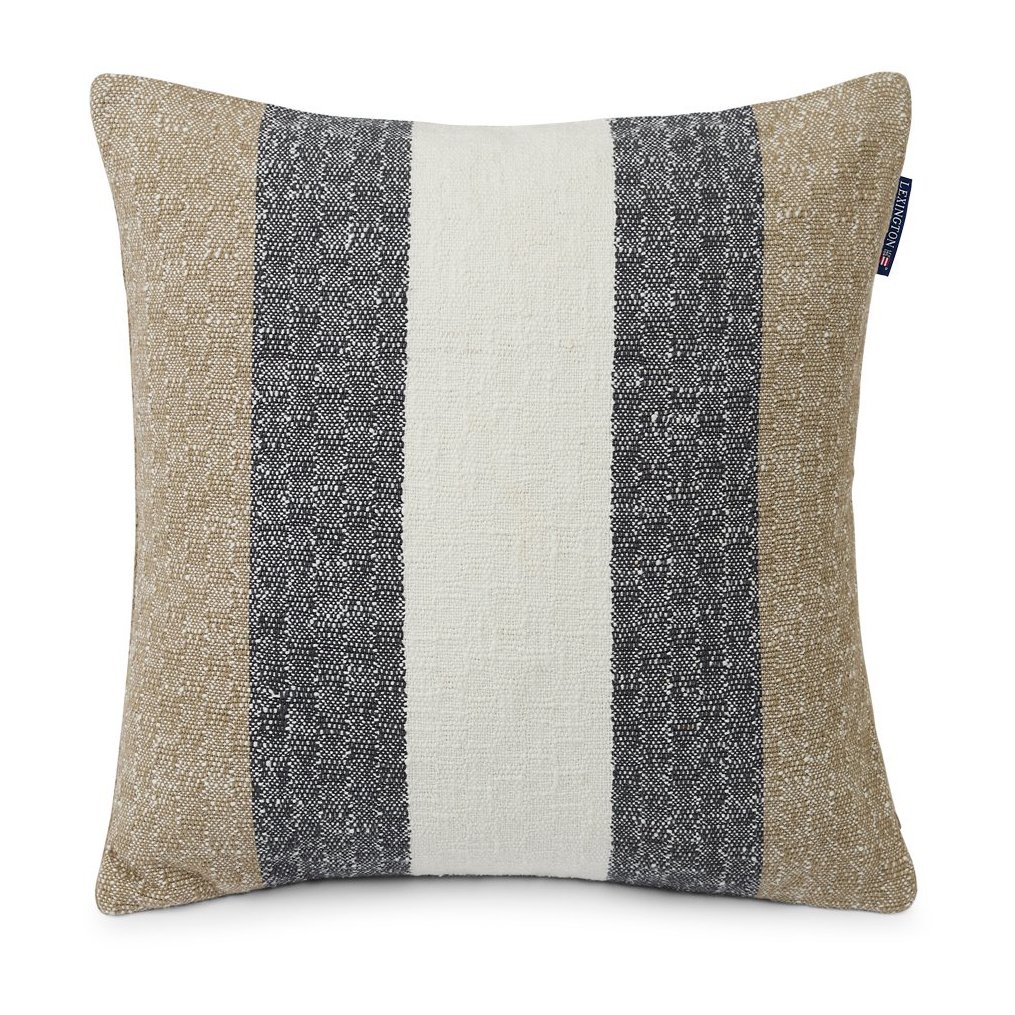 Lexington Vertical Striped Cotton tyynynpäällinen 50×50 cm Beige-gray