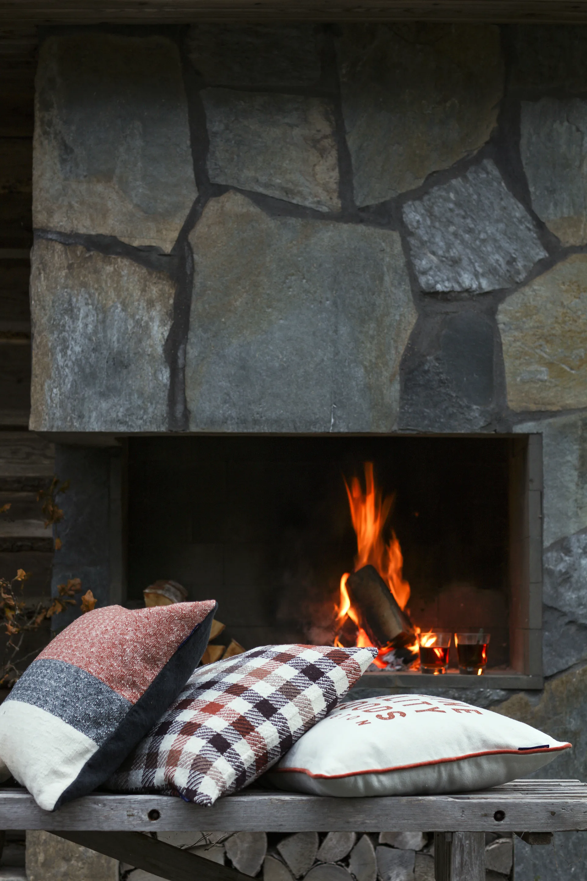 Vertical Striped Cotton tyynynpäällinen 50x50 cm, Copper-gray Lexington