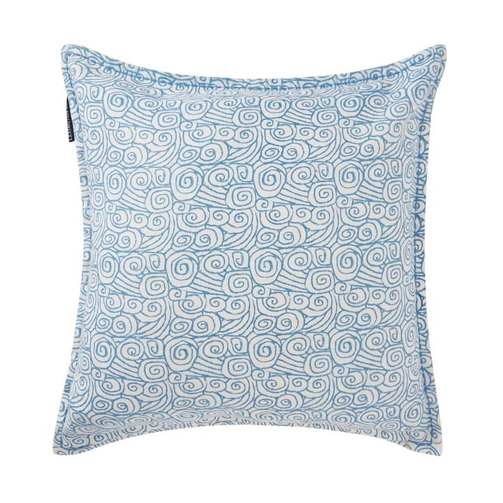 Waves Printed Linen/Cotton tyynynpäällinen 50x50 cm, White Lexington