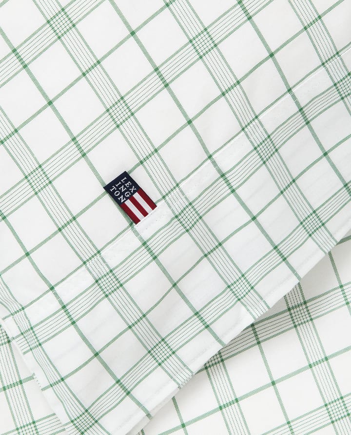 White/Green Checked Lyocell/Cotton vuodevaatesetti, 50x60 cm, 220x220 cm Lexington