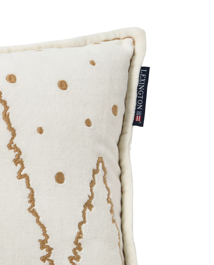 Winter House eko. samettipuuvillatyyny 30x50 cm, White-Light beige Lexington