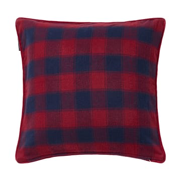 Wrapped ruudullinen eko flanellityynyliina 50x50 cm - Tummansinipunpunainen - Lexington