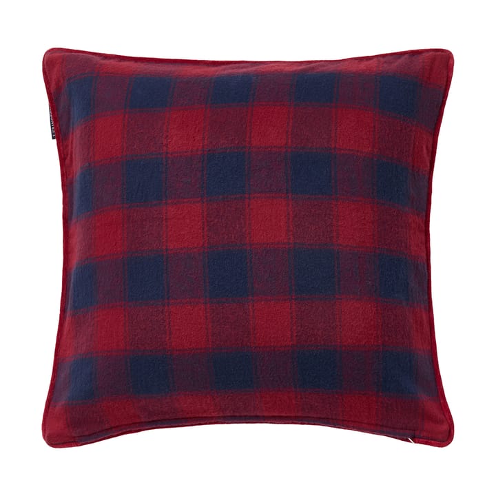 Wrapped ruudullinen eko flanellityynyliina 50x50 cm, Tummansinipunpunainen Lexington