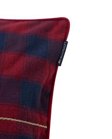 Wrapped ruudullinen eko flanellityynyliina 50x50 cm - Tummansinipunpunainen - Lexington
