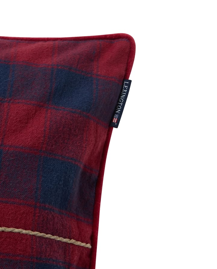 Wrapped ruudullinen eko flanellityynyliina 50x50 cm, Tummansinipunpunainen Lexington