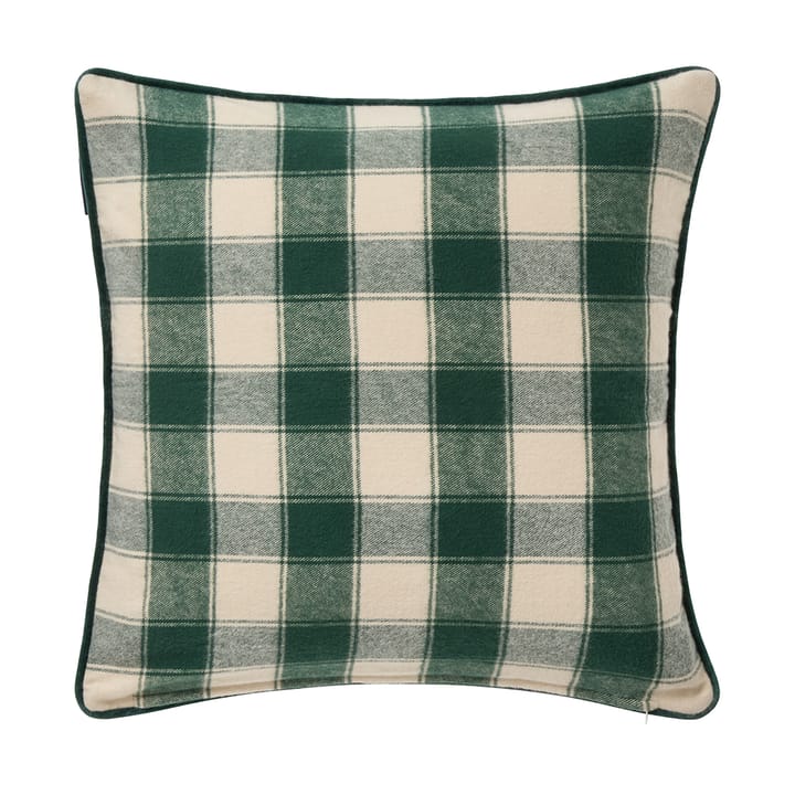 Wrapped ruudullinen eko flanellityynyliina 50x50 cm - Vaalean beigevihreä - Lexington