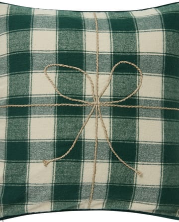 Wrapped ruudullinen eko flanellityynyliina 50x50 cm - Vaalean beigevihreä - Lexington