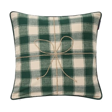 Wrapped ruudullinen eko flanellityynyliina 50x50 cm - Vaalean beigevihreä - Lexington