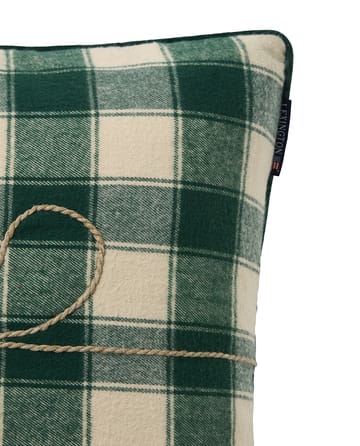 Wrapped ruudullinen eko flanellityynyliina 50x50 cm - Vaalean beigevihreä - Lexington