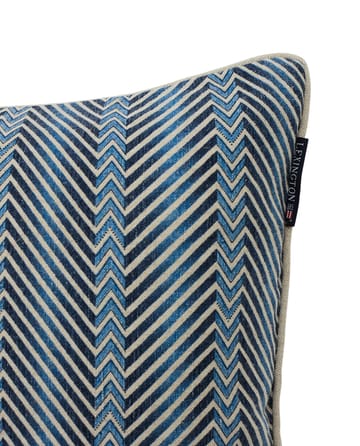 Zig Zag Printed -tyynynpäällinen 50x50 cm - Blue-beige - Lexington