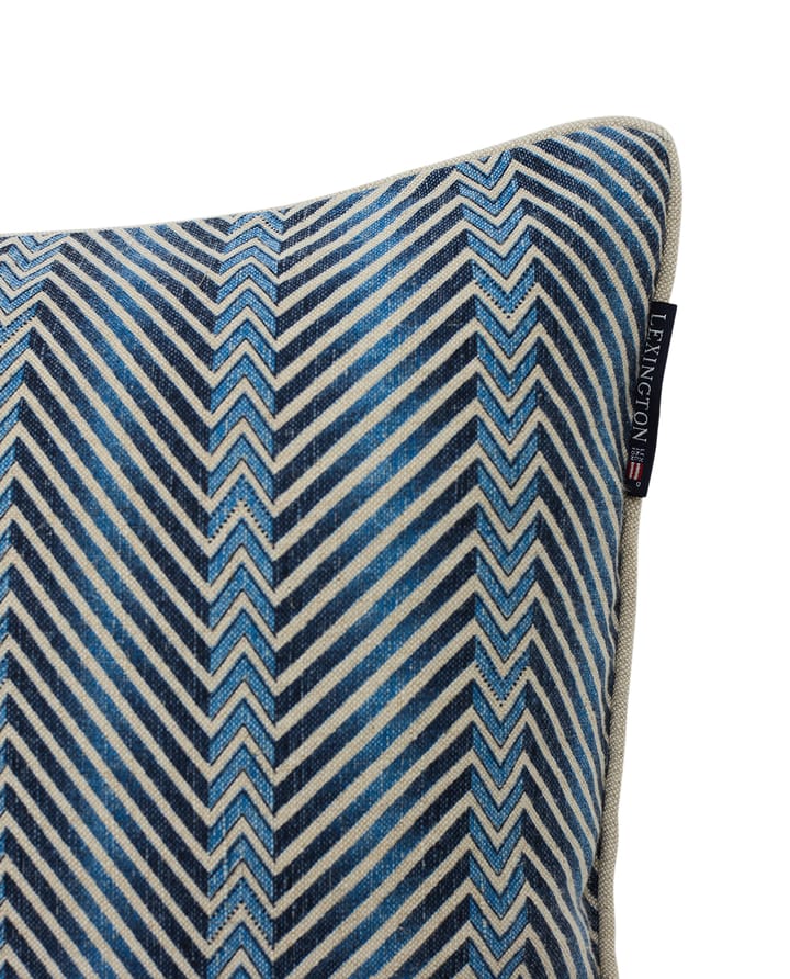 Zig Zag Printed -tyynynpäällinen 50x50 cm, Blue-beige Lexington