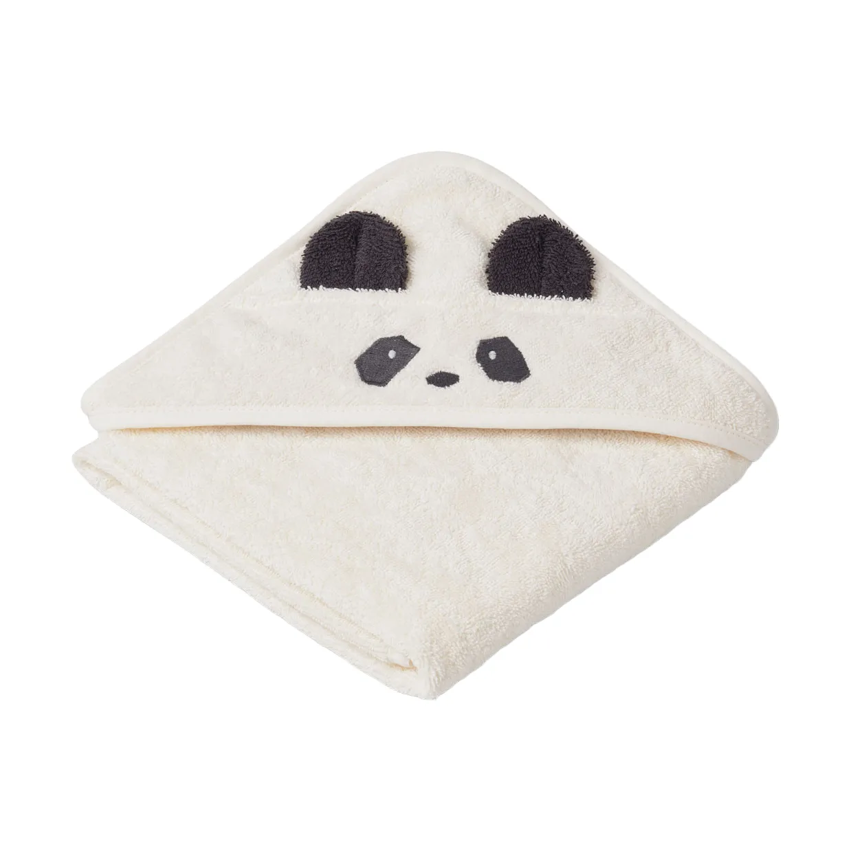 Albert kylpypyyhe hupulla 70x70 cm, Panda creme de la creme Liewood