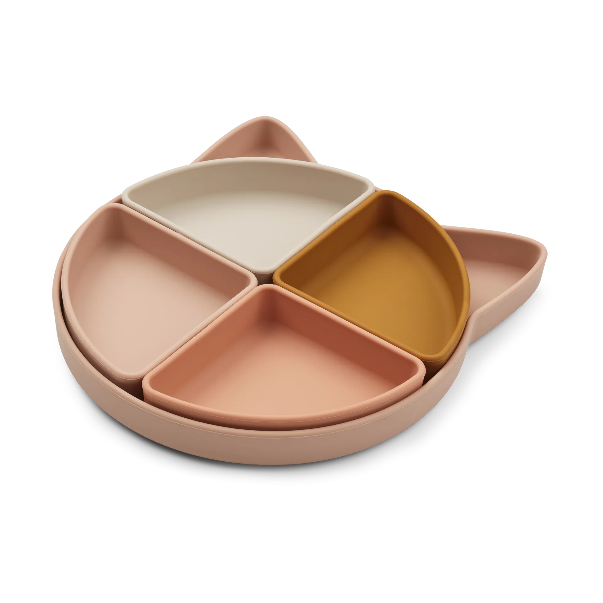 Arne lastenlautanen + 4 kulhoa, Cat rose multi mix Liewood