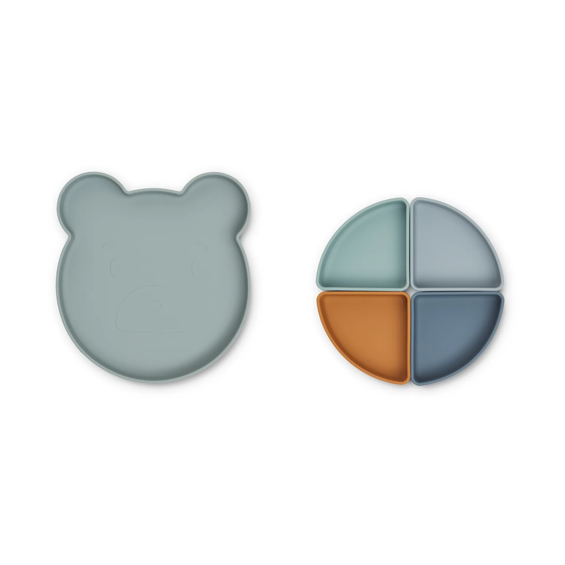 Arne lastenlautanen + 4 kulhoa, Mr bear blue fog multi mix Liewood