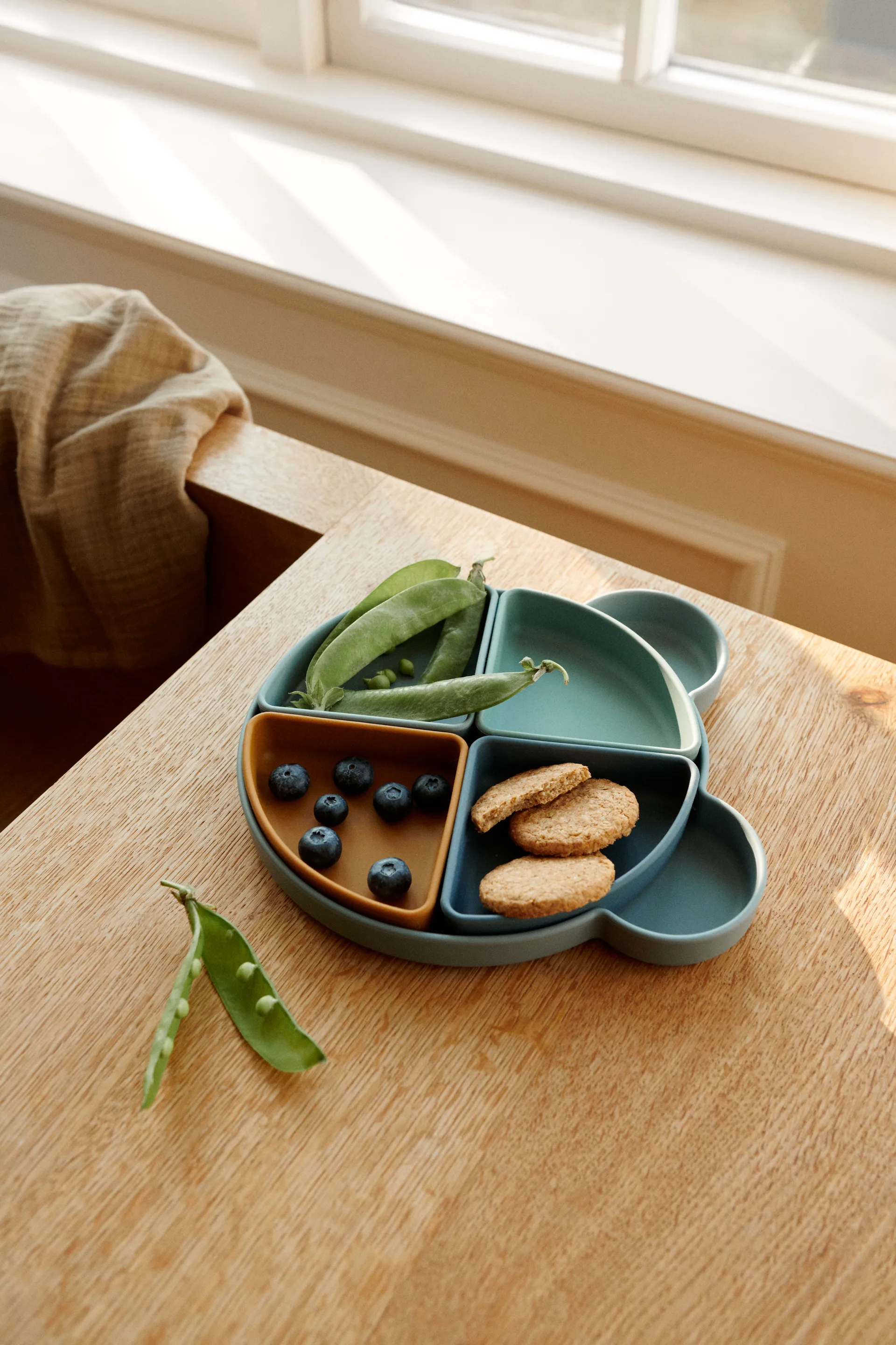 Arne lastenlautanen + 4 kulhoa, Mr bear blue fog multi mix Liewood