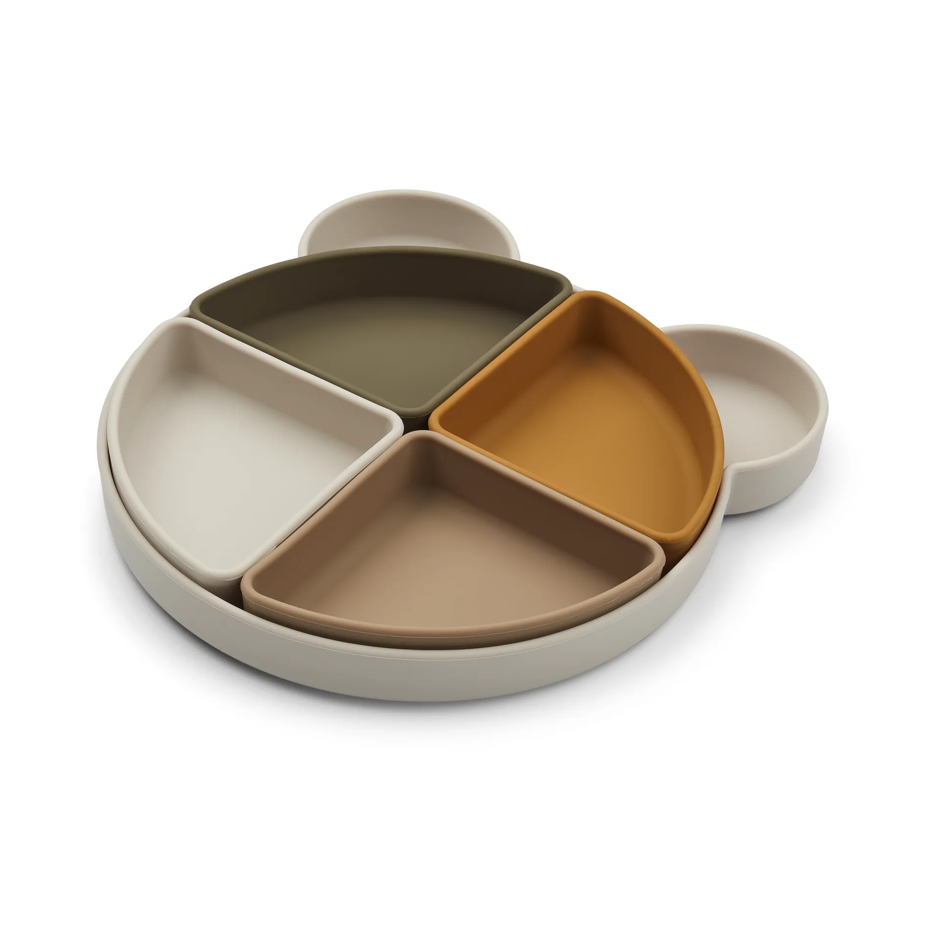 Arne lastenlautanen + 4 kulhoa, Mr bear sandy multi mix Liewood