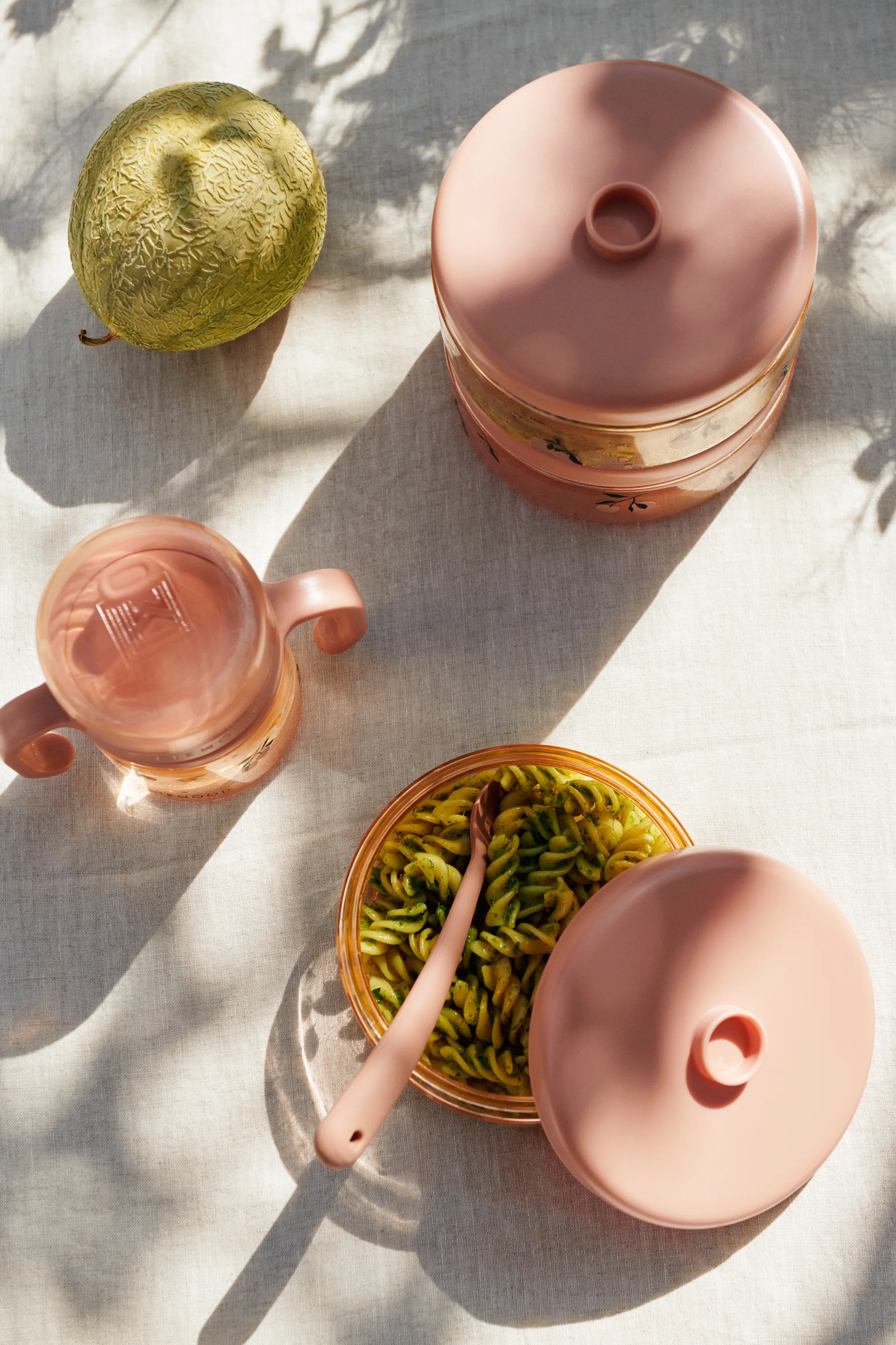 Dominique lastenruokapurkit 500 ml 2-pack, Peach-sea shell Liewood