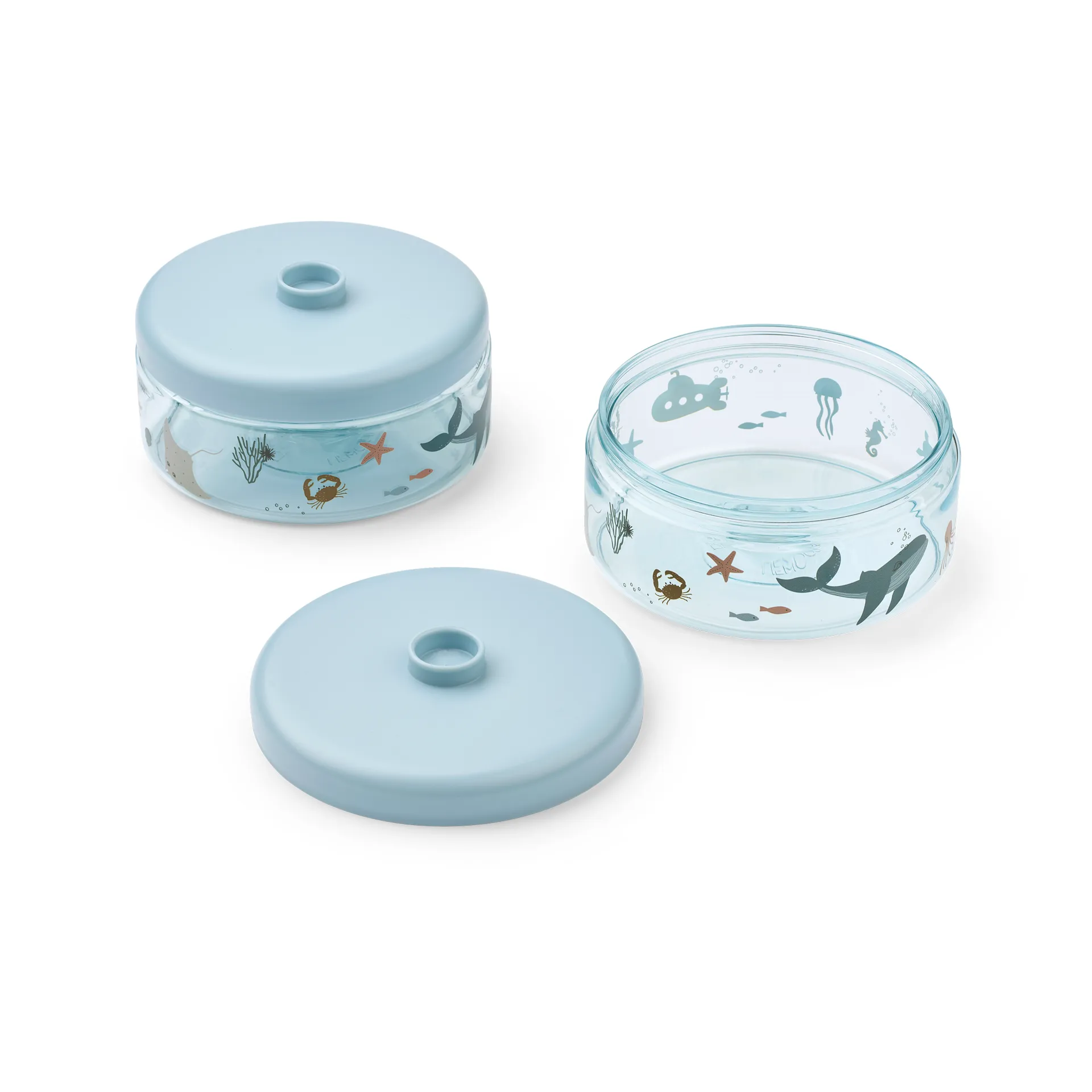 Dominique lastenruokapurkit 500 ml 4-pack, Merieläin sandy Liewood