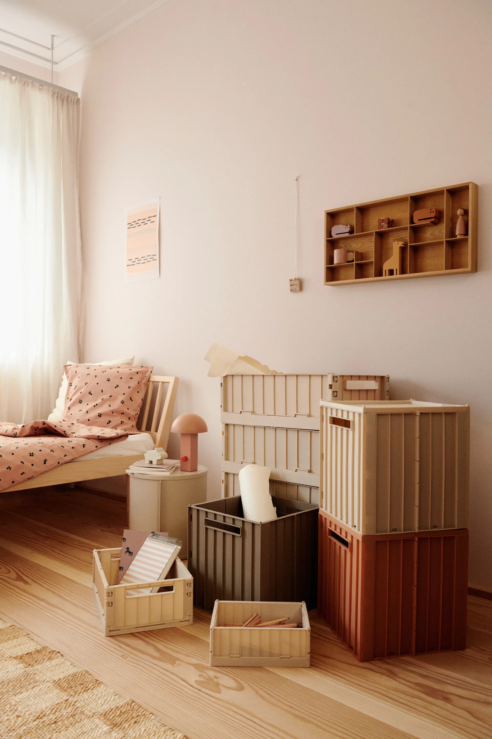 Elijah säilytyslaatikko kannella 31x31 cm, Kaura Liewood