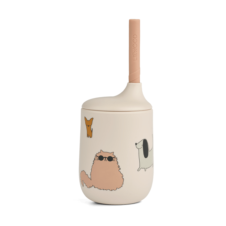 Ellis printed nokkamuki pillillä 23 cl. - Cats and Dogs-Sandy - Liewood