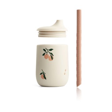Ellis printed nokkamuki pillillä 23 cl. - Peach-Sea shell mix - Liewood