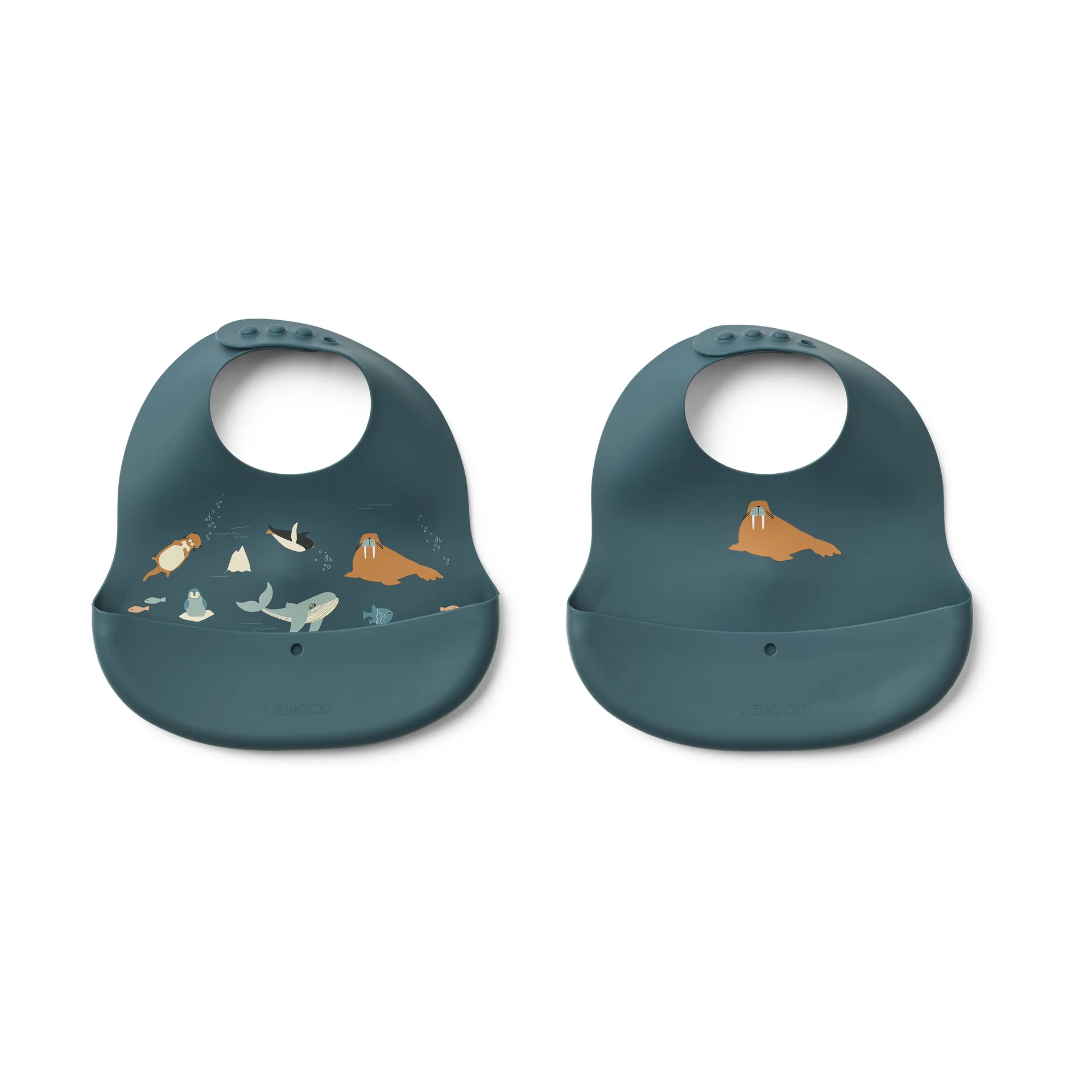 Ember painettu ruokalappu 2 osaa, Arctic Sea-Ocean view Liewood