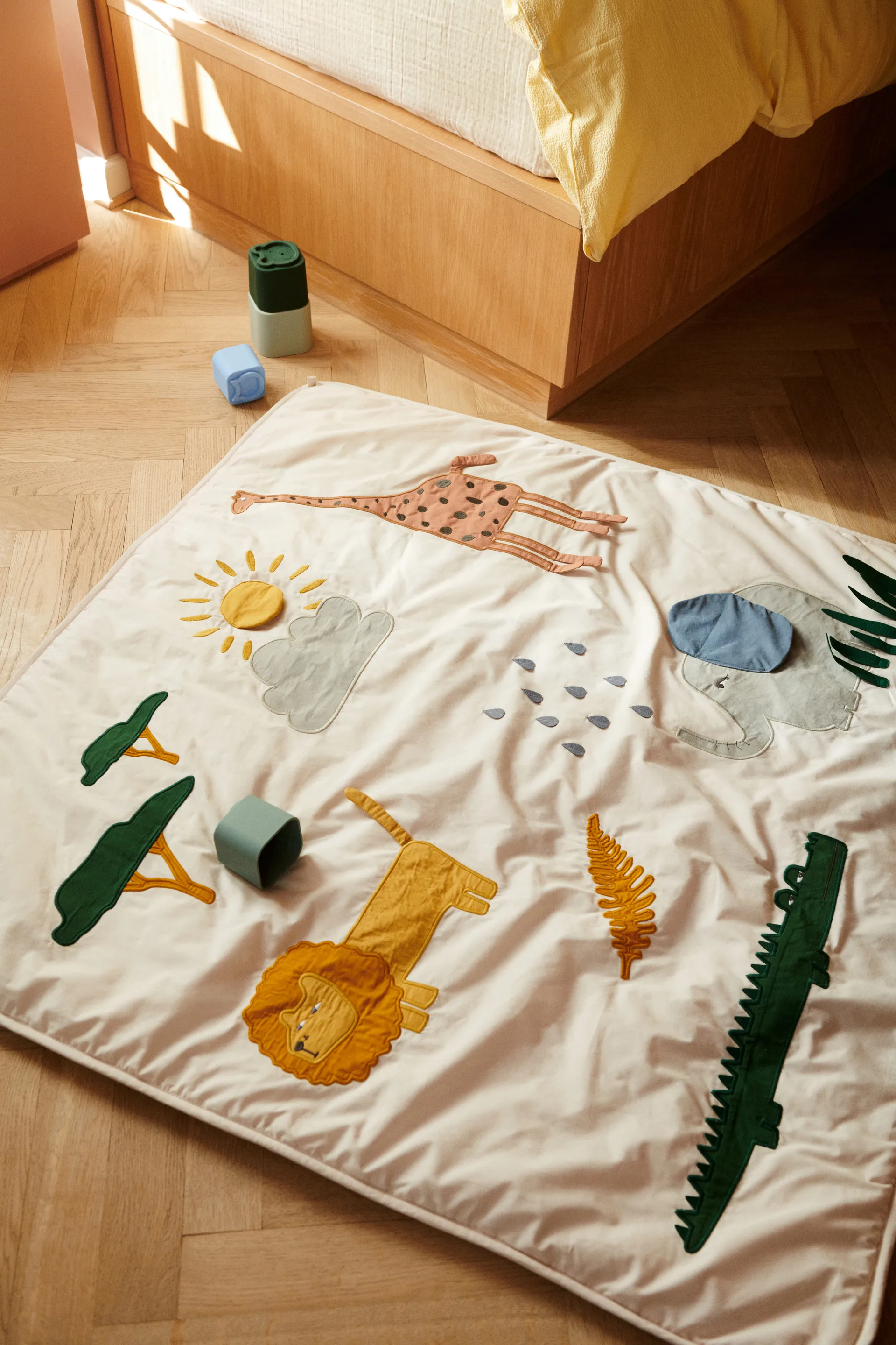 Glenn huopa 110x110 cm, Safari sandy mix Liewood