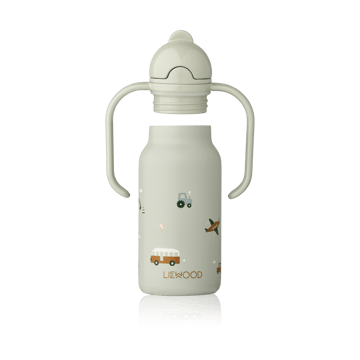 Kimmie vesipullo 25 cl - Vehicles-Dove blue - Liewood