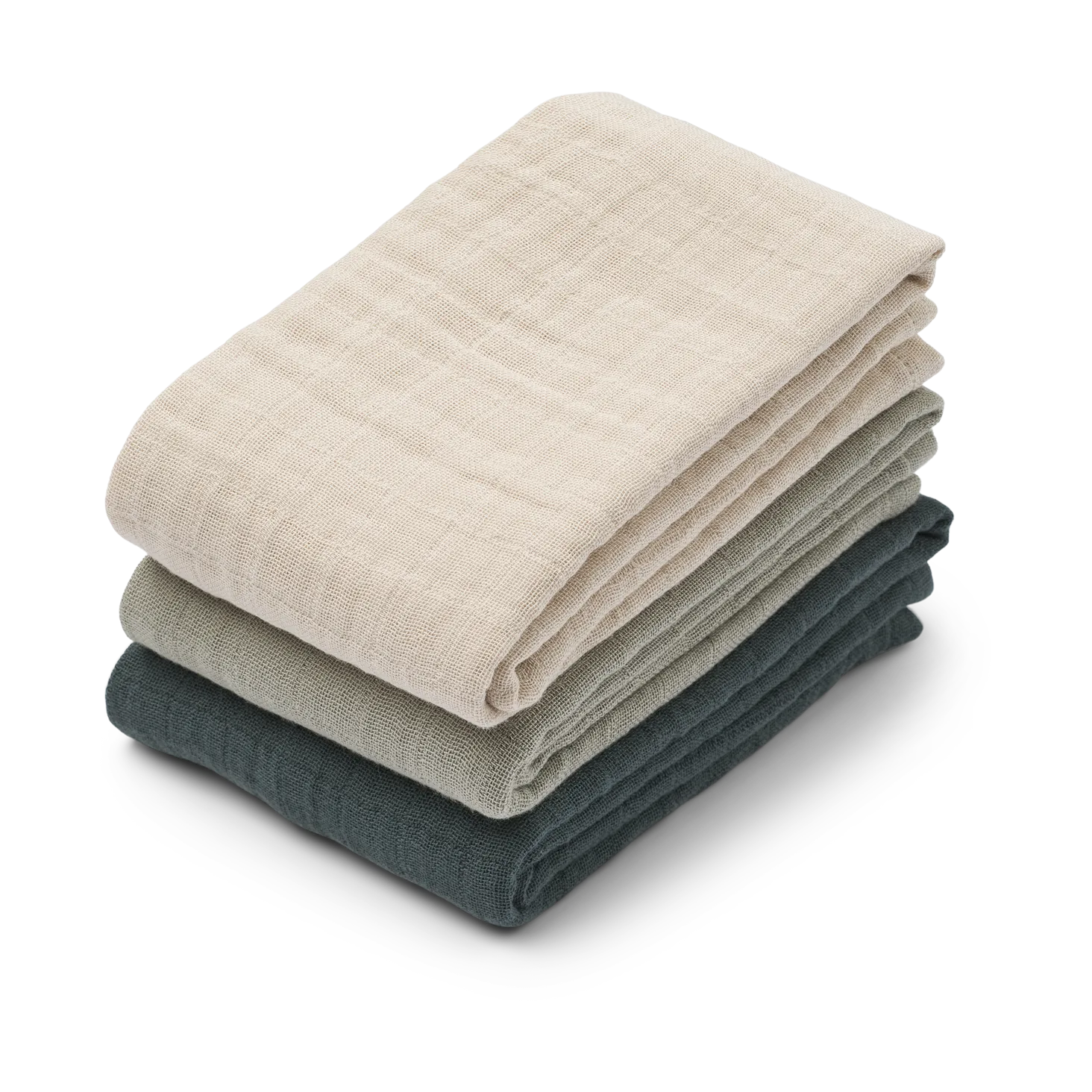 Lewis muslin frotee 3 osaa 65x65 cm, Dove blue mix Liewood