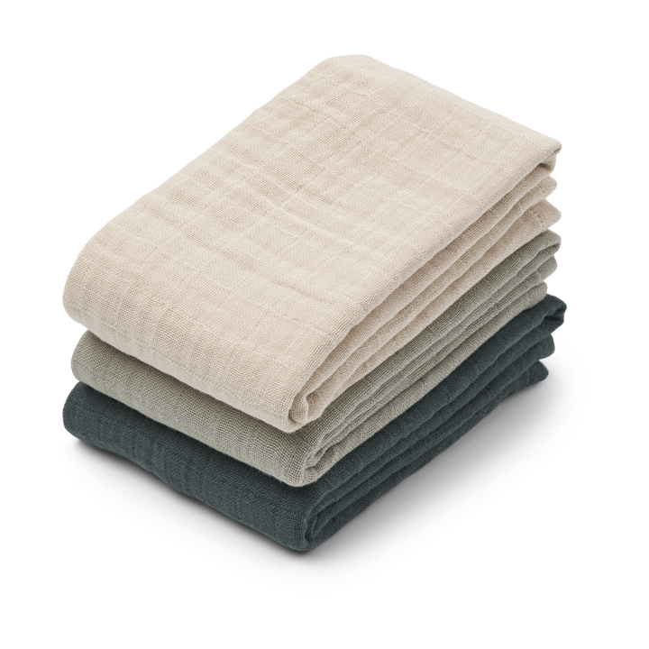 Lewis muslin frotee 3 osaa 65x65 cm - Dove blue mix - Liewood