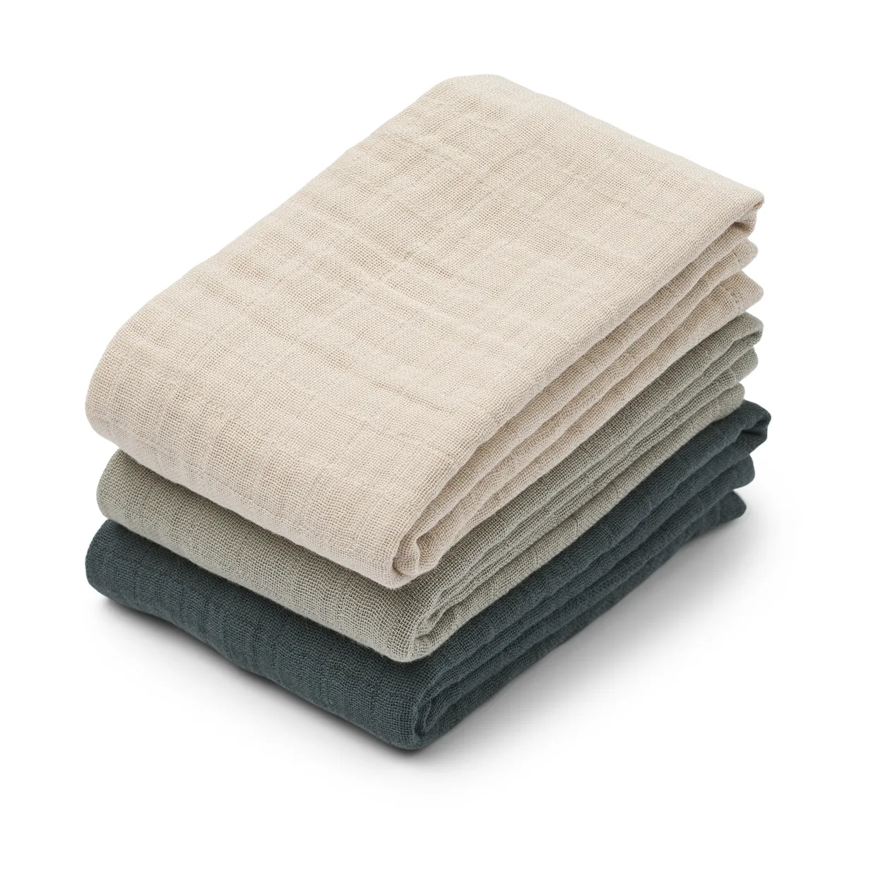 Liewood Lewis muslin frotee 3 osaa 65x65 cm Dove blue mix