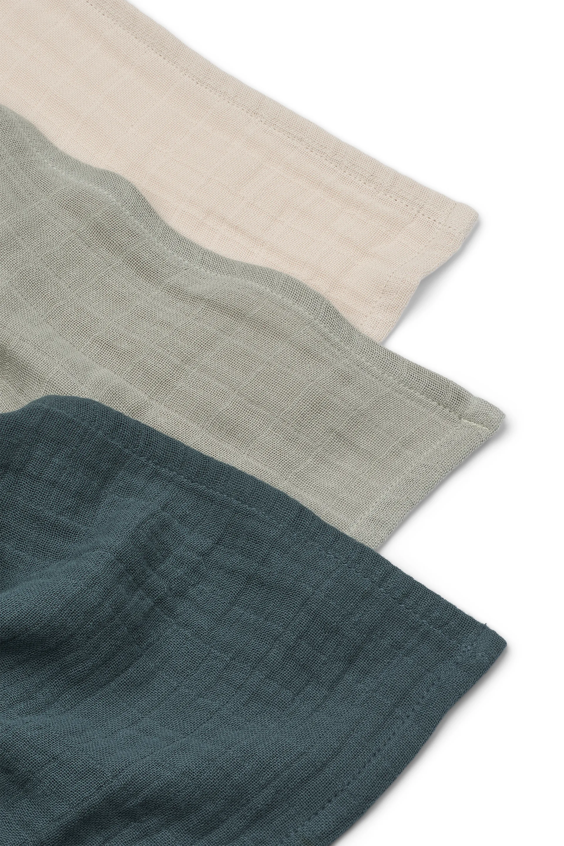 Lewis muslin frotee 3 osaa 65x65 cm, Dove blue mix Liewood