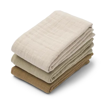 Lewis muslin frotee 3 osaa 65x65 cm - Sandy mix - Liewood