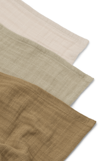 Lewis muslin frotee 3 osaa 65x65 cm - Sandy mix - Liewood
