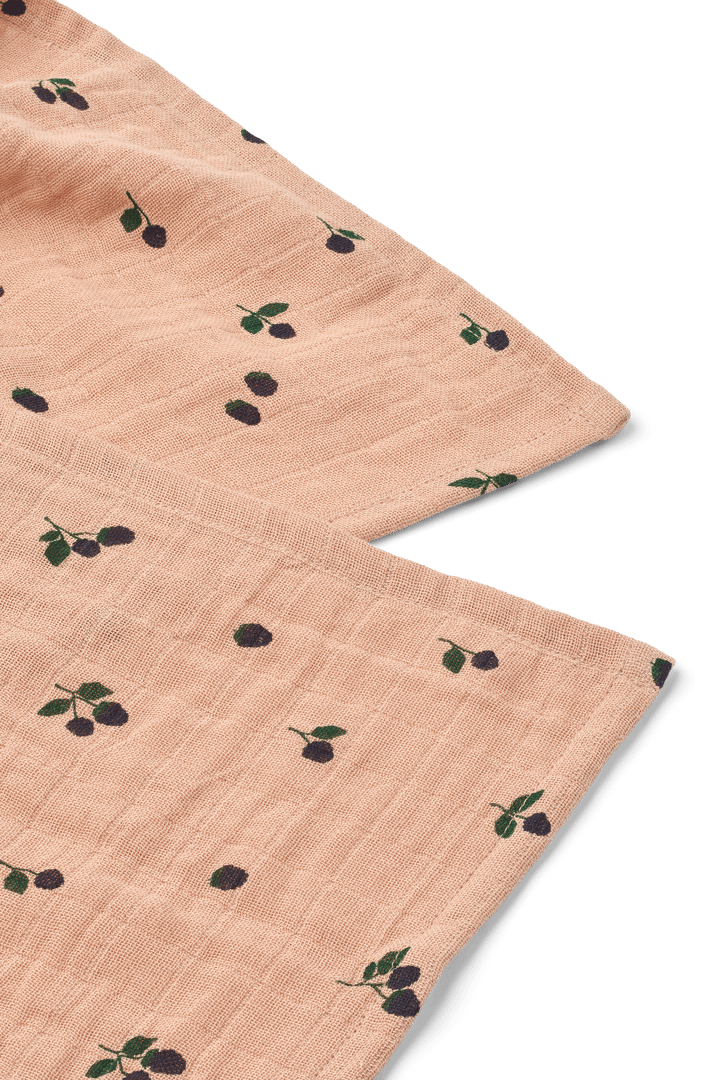 Lewis muslin froteepyyhe 2-pack 65x65 cm., Mini Berry-Pale tuscany Liewood