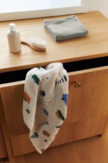 Lewis muslin froteepyyhe 2-pack 65x65 cm. - Sailing-dove blue mix - Liewood