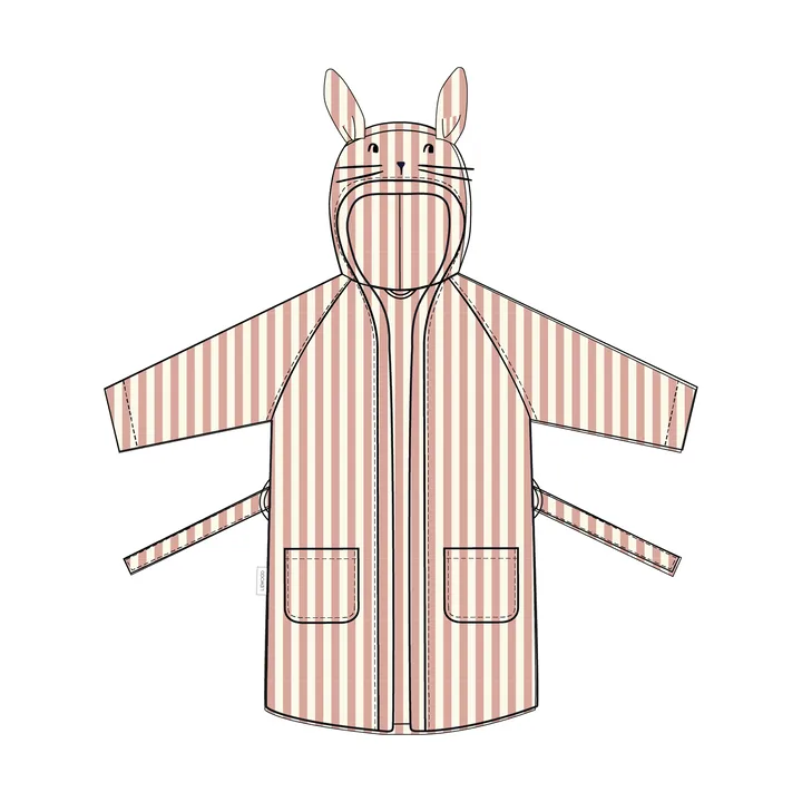 Lily kylpytakki coral blush creme de la creme stripe - 1–2 vuotta - Liewood