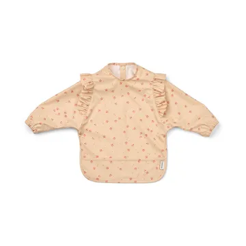 Merle röyhelö ruokalappu hihalla - Mini Butterfly-apple blossom - Liewood