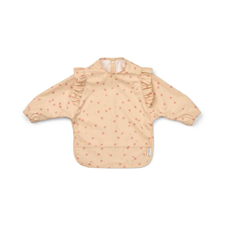 Merle röyhelö ruokalappu hihalla - Mini Butterfly-apple blossom - Liewood