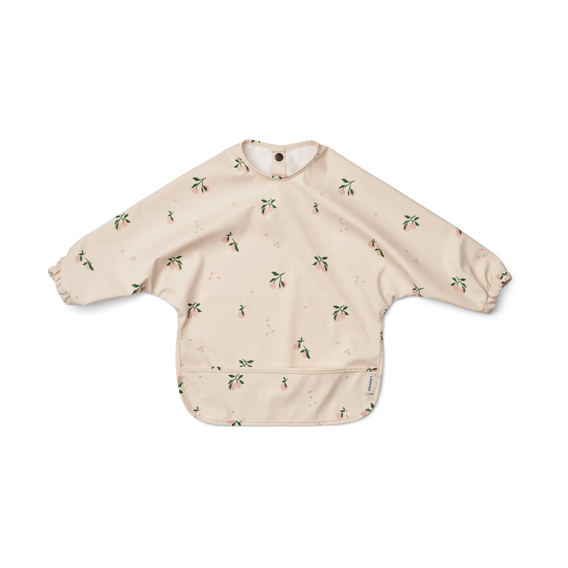 Merle ruokalappu hihalla, Peach-Sea shell mix Liewood