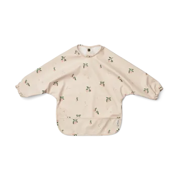 Merle ruokalappu hihalla - Peach-Sea shell mix - Liewood