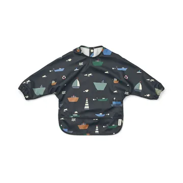 Merle ruokalappu hihalla - Sailing classic navy - Liewood