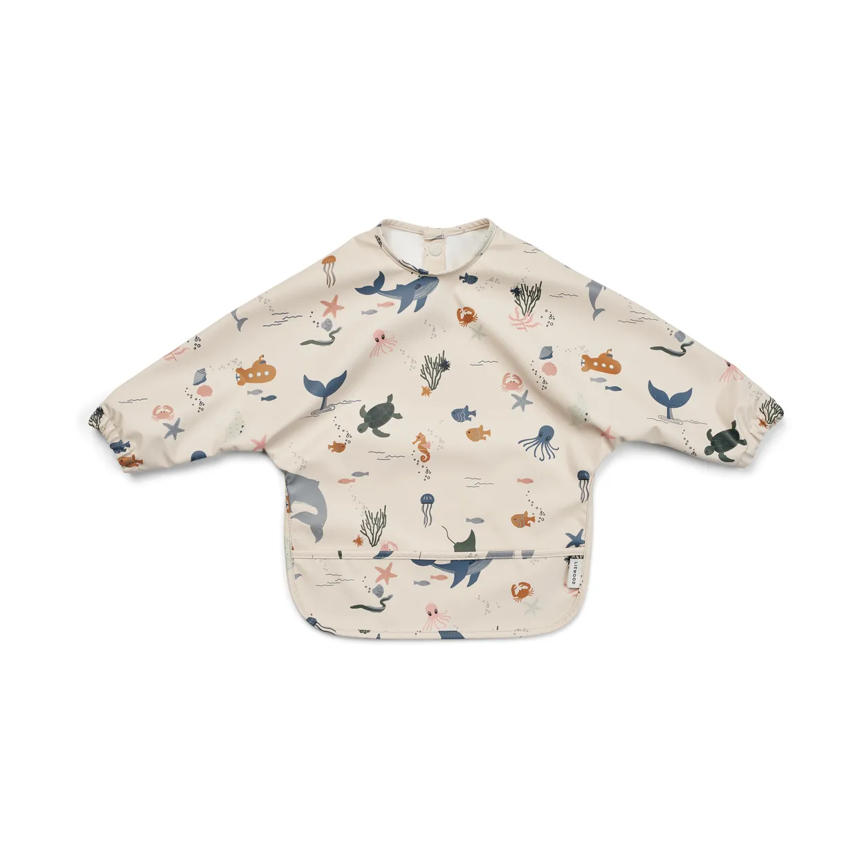 Liewood Merle ruokalappu hihalla Sea creature-Sandy