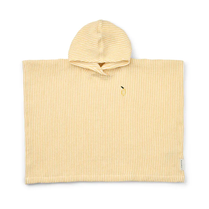 Paco kylpyponcho lemon yellow creme de la creme stripe - 3–4 vuotta - Liewood