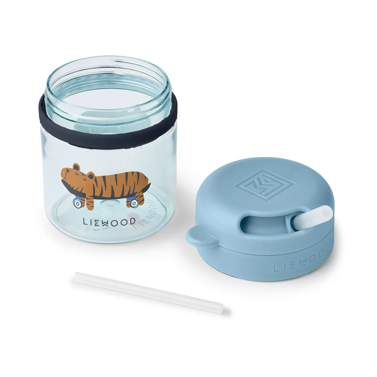 Pavia muki pillillä 28 cl, Fun-beach blue Liewood