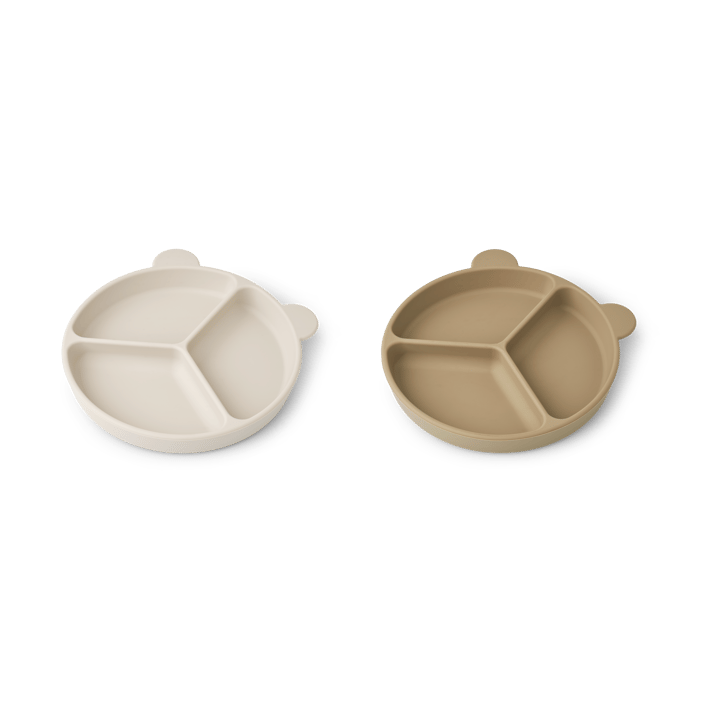 Stacy jaettu lastenlautanen 2-pack, Sandy-Oat Liewood